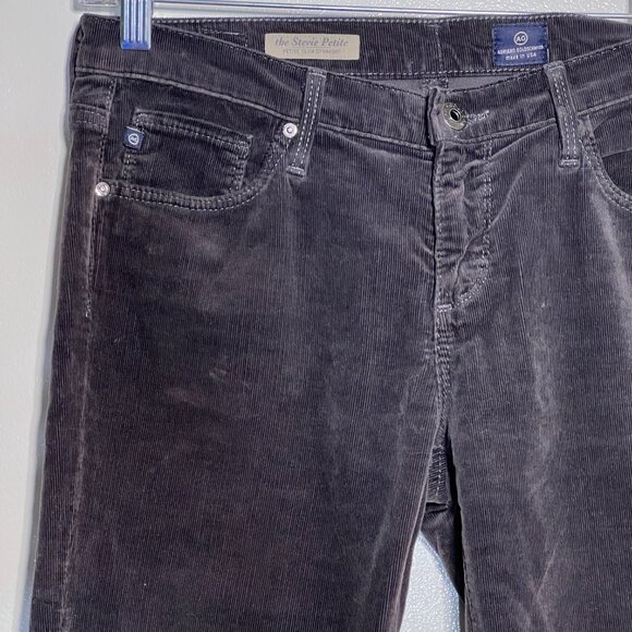 AG Adriano Goldschmied The Stevie Petite Slim Leg Corduroy Pants Womens Size 28P - Picture 6 of 6